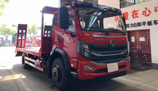 国六东风华神T3单桥平板运输车