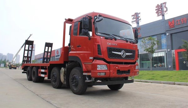 国六东风专底D7V前四后八平板运输车