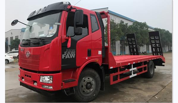 国六解放J6单桥平板运输车