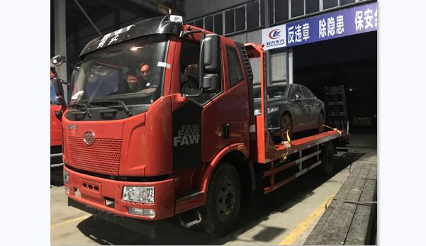 国六解放J6单桥平板运输车