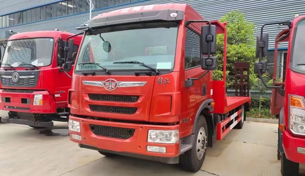 国六解放龙V单桥平板运输车