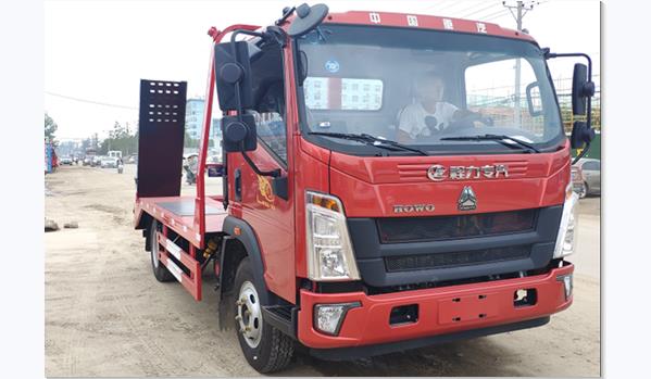 国六重汽豪沃蓝牌平板运输车