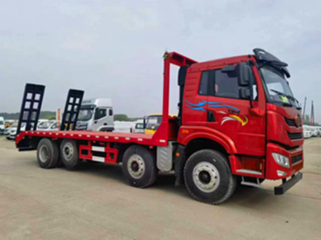 解放玉柴270提升桥平板拖车